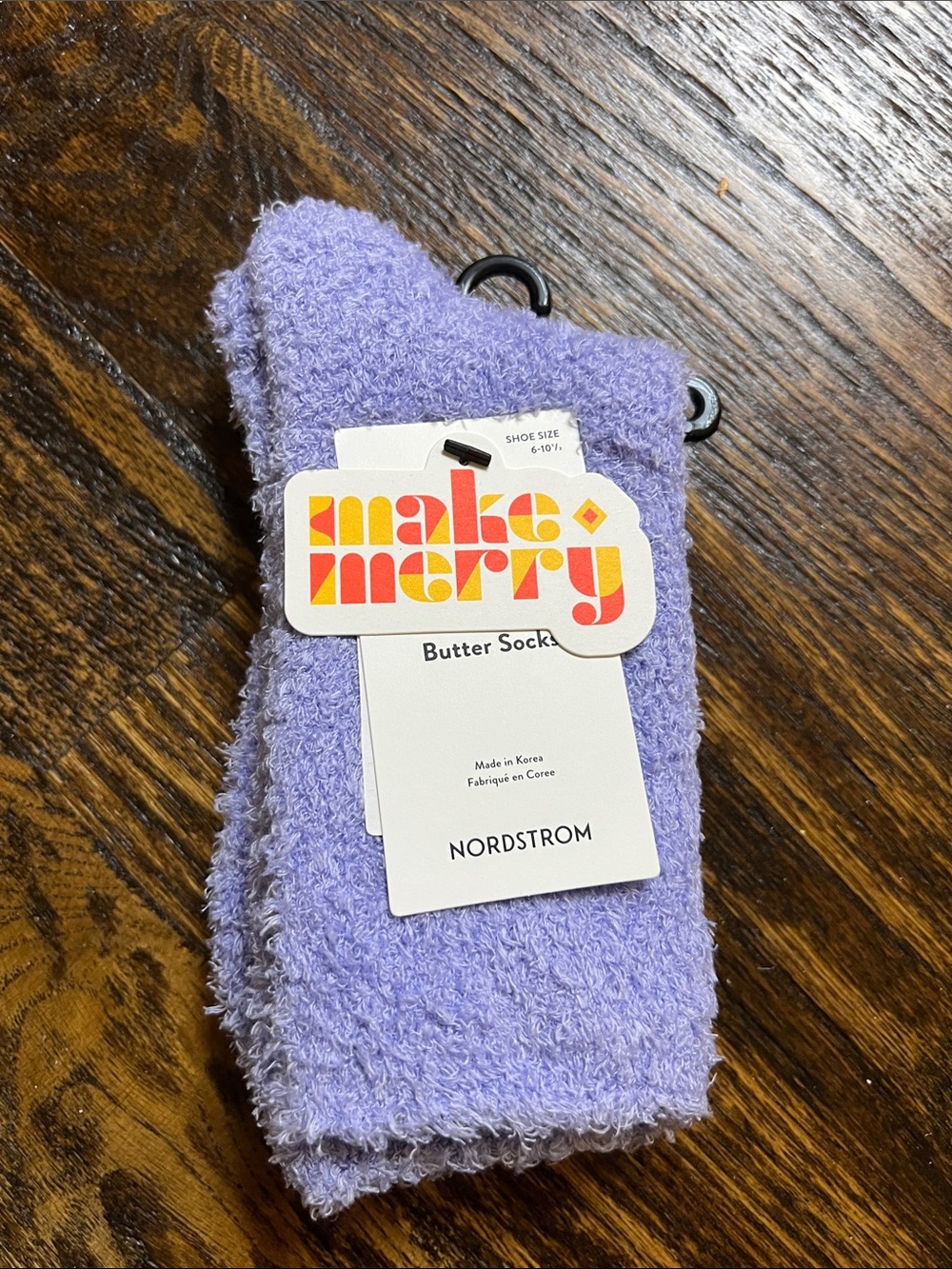 Nordstrom Butter Socks in Light Lavender Plush